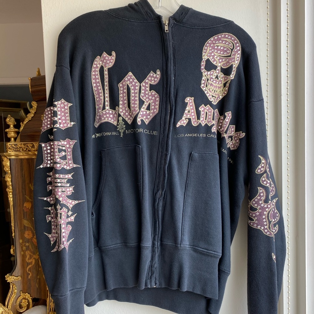 Great China Wall Rhinestone Hoodie